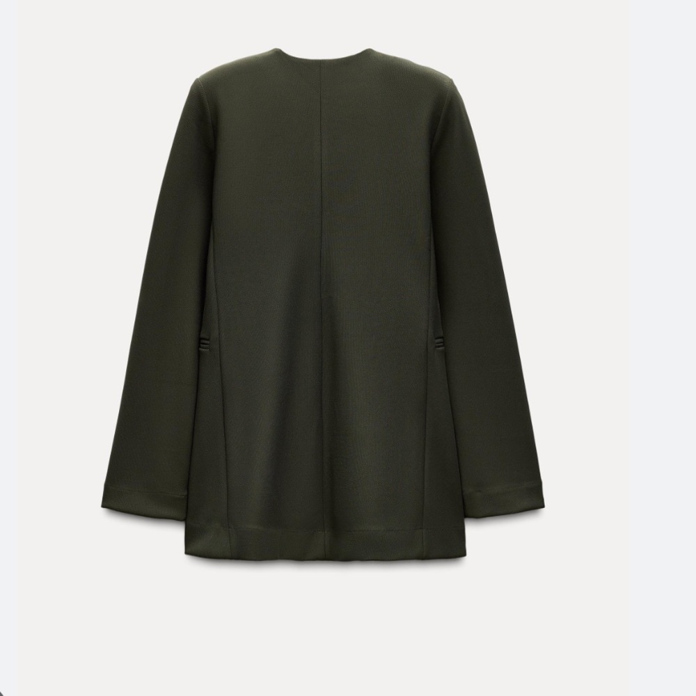 ZARA POCKET CREPE BLAZER - Picture 9 of 9